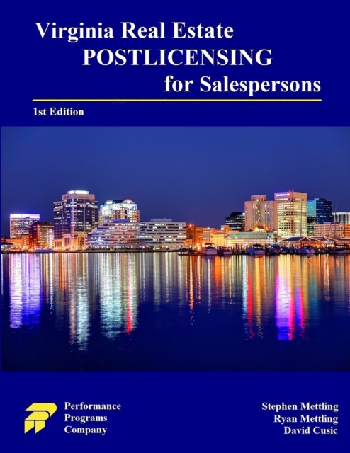 Virginia Real Estate Postlicensing for Salespersons, Paperback / softback Book