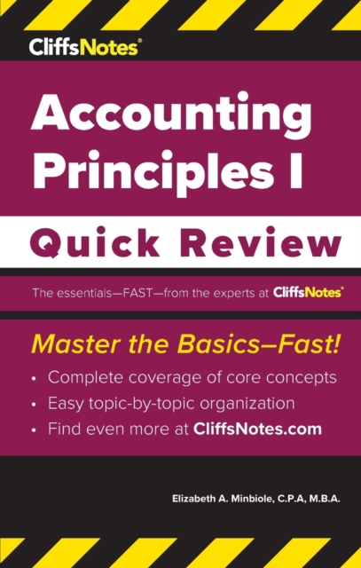CliffsNotes Accounting Principles I : Quick Review, Paperback / softback Book