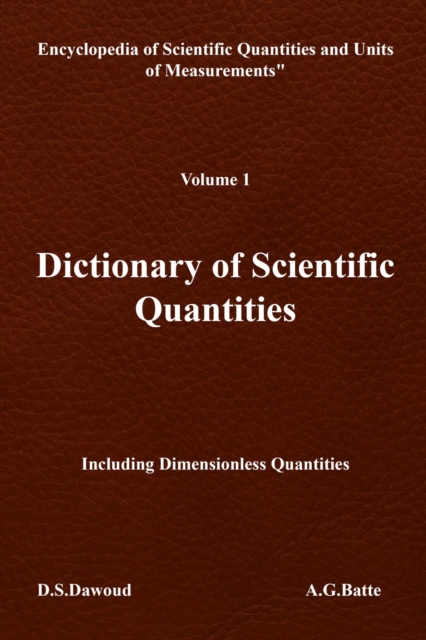 DICTIONARY OF SCIENTIFIC QUANTITIES - Volume I, EPUB eBook