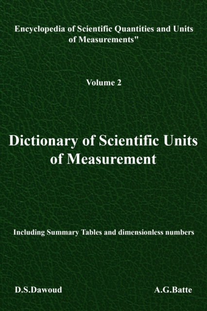 Dictionary of Scientific Units of Measurement - Volume II, EPUB eBook