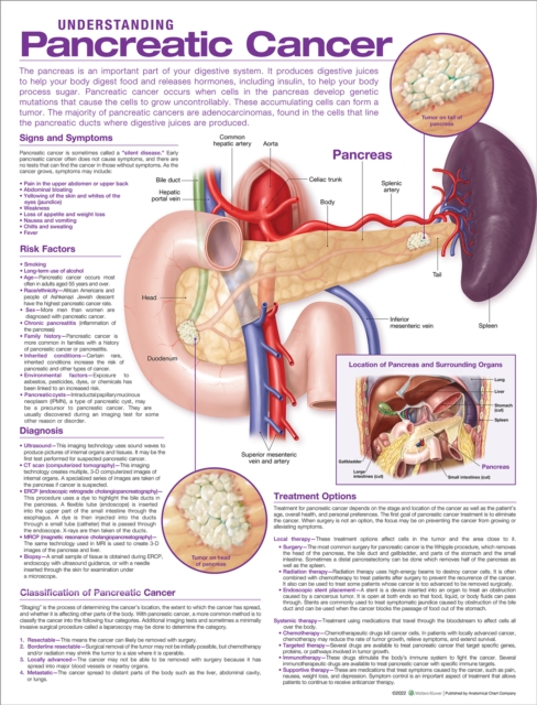 Understanding Pancreatic Cancer Anatomical Chart, Wallchart Book