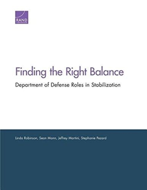 Finding the Right Balance : Department of Defense Roles in Stabilization, Paperback / softback Book
