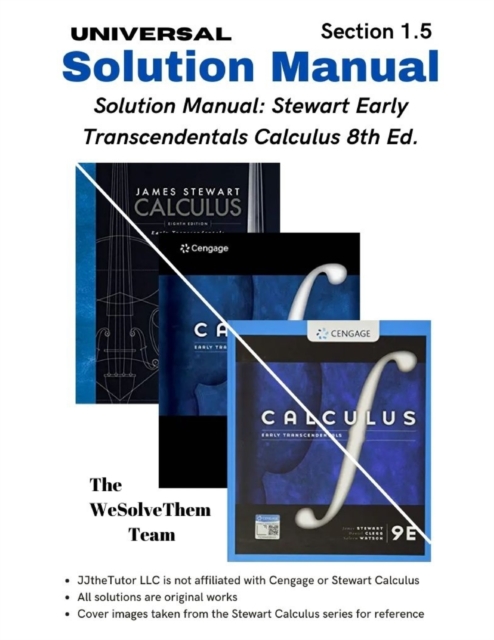Solution Manual : Stewart Early Transcendentals Calculus 8th Ed.: Chapter 1 - Section 5, Paperback / softback Book