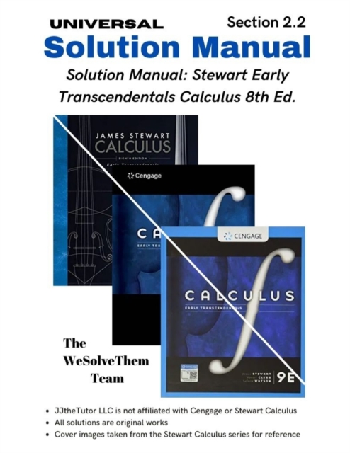 Solution Manual : Stewart Early Transcendentals Calculus 8th Ed.: Chapter 2 - Section 2, Paperback / softback Book