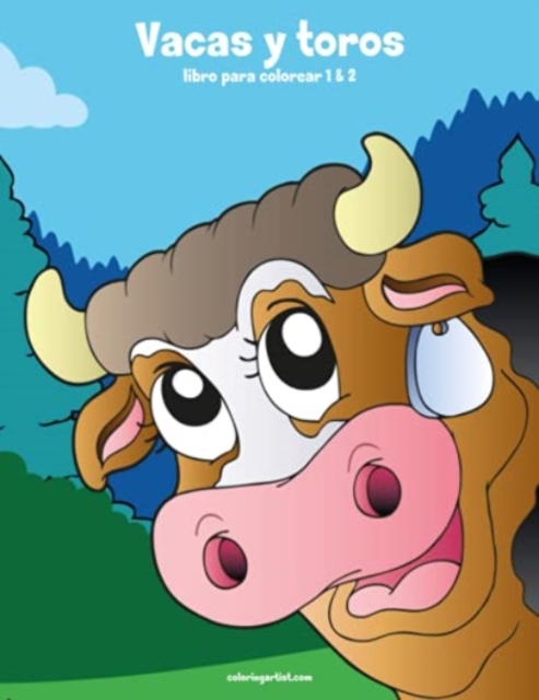 Vacas y toros libro para colorear 1 & 2, Paperback / softback Book