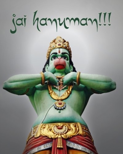 Jai Hanuman!!! : 200-Page Blank Writing Journal with Hanuman (Hindu Monkey Deity) - 8 X 10 Inches, Paperback / softback Book