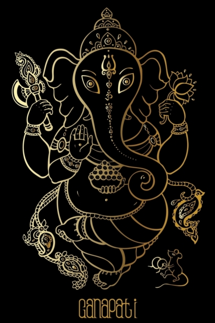 Ganapati : 150-Page Ganesh Writing Journal with Mandala for Trataka Gazing Meditation (6x9 Inches - Black), Paperback / softback Book