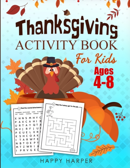 Thanksgiving Activity Book For Kids, Paperback / softback Book