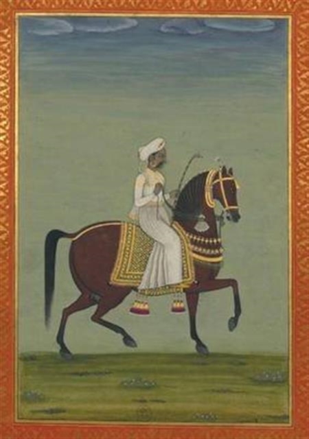 Carnet Blanc, Prince Indien A Cheval, Miniature 18e, Paperback / softback Book