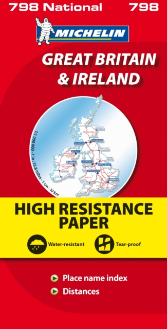 Great Britain & Ireland High Resistance - Michelin National Map : Map, Sheet map Book