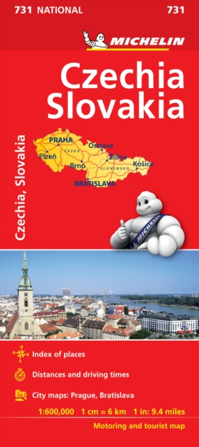 Czech Republic/Slovak Republic - Michelin National Map 731 : Map, Sheet map Book