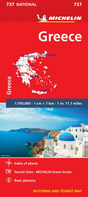 Greece - Michelin National Map 737 : Map, Sheet map, folded Book