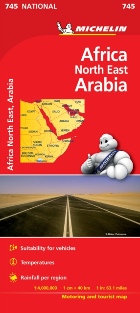 Africa North East, Arabia - Michelin National Map 745 : Map, Sheet map Book