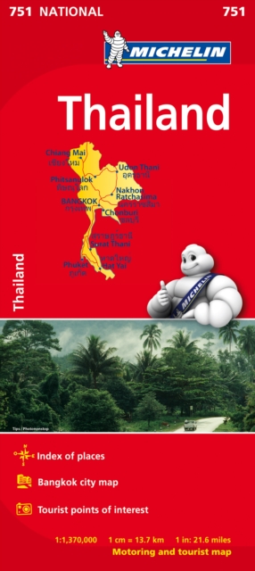 Thailand - Michelin National Map 751 : Map, Sheet map Book