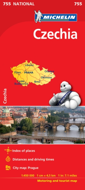 Czechia - Michelin National Map 755 : Map, Sheet map Book