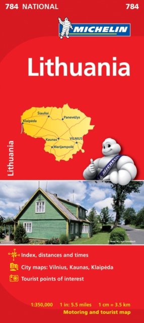 Lithuania, Sheet map, folded Book