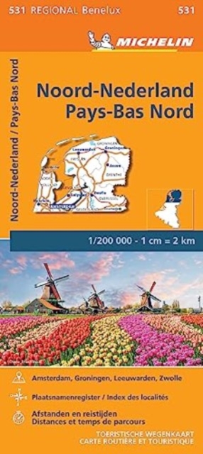 Netherlands North - Michelin Regional Map 531, Sheet map, folded Book