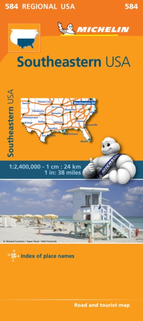 Southeastern USA - Michelin Regional Map 584 : Map, Sheet map, folded Book