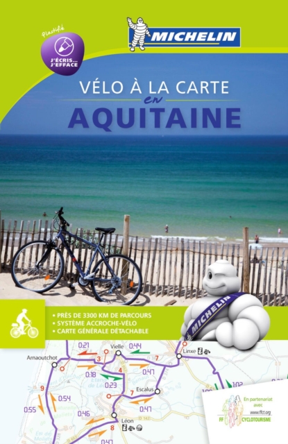 Velo la carte en Aquitanie : Cycling Map, Spiral bound Book