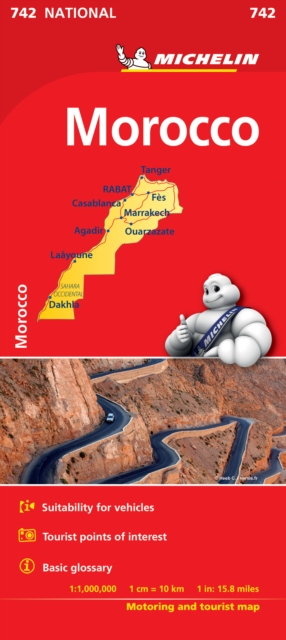 Morocco - Michelin National Map 742 : Map, Sheet map, folded Book