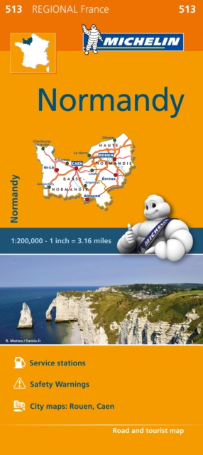 Normandy - Michelin Regional Map 513 : Map, Sheet map Book