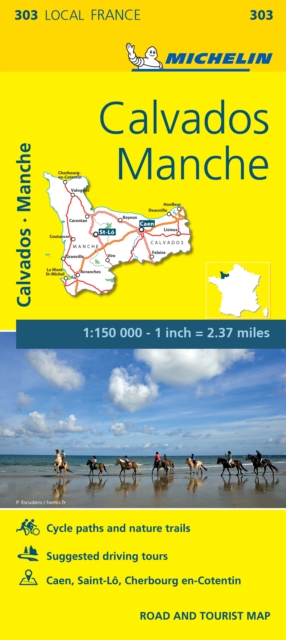 Calvados, Manche - Michelin Local Map 303 : Map, Sheet map, folded Book