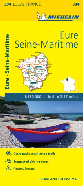 Eure, Seine-Maritime - Michelin Local Map 304 : Map, Sheet map, folded Book