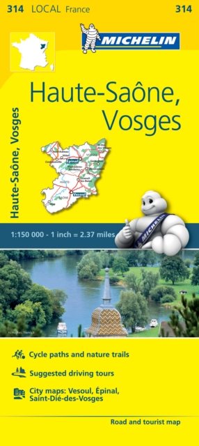 Haute-Saone, Vosges - Michelin Local Map 314 : Map, Sheet map, folded Book