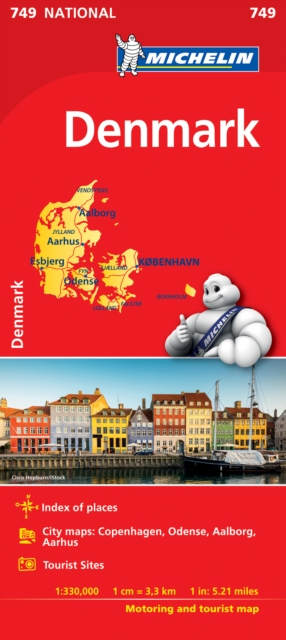 Denmark - Michelin National Map 749 : Map, Sheet map, folded Book