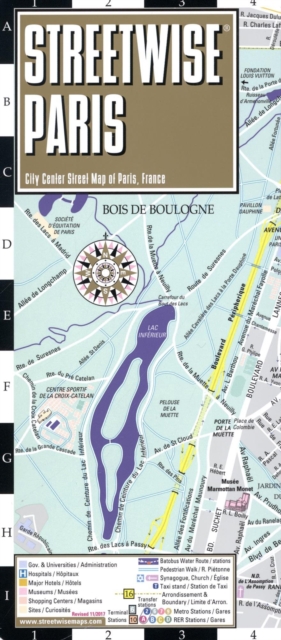 Streetwise Paris Map - Laminated City Center Street Map of Paris, France : City Plans, Sheet map, folded Book