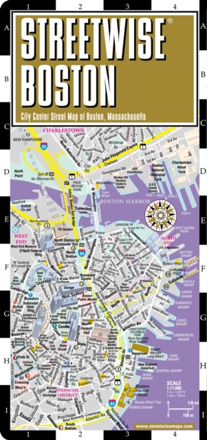 Streetwise Boston Map - Laminated City Center Street Map of Boston, Massachusetts : City Plans, Sheet map Book