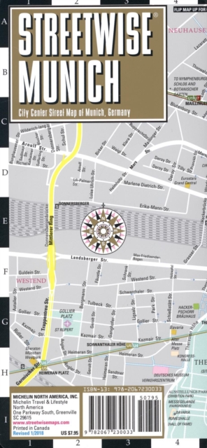 Streetwise Munich Map - Laminated City Center Street Map of Munich, Germany : City Plans, Sheet map, folded Book