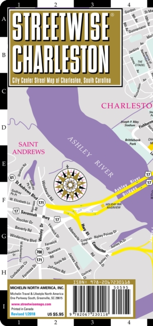 Streetwise Charleston Map - Laminated City Center Street Map of Charleston, South Carolina, Sheet map, folded Book