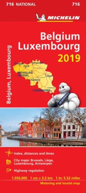 Belgium & Luxembourg 2019 - Michelin National Map 716 : Map, Sheet map Book