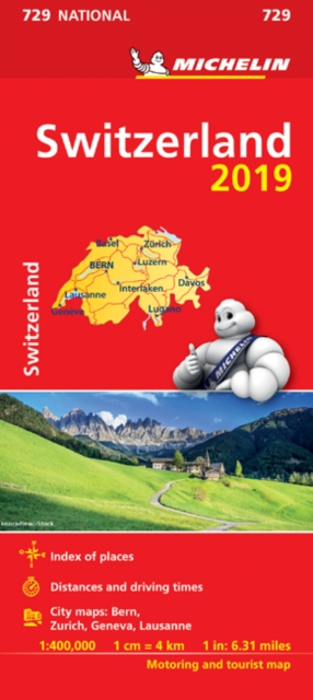 Switzerland 2019 - Michelin National Map 729 : Map, Sheet map Book