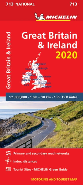 Great Britain & Ireland 2020 - Michelin National Map 713 : Map, Sheet map Book