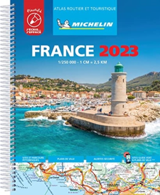 France 2023 -Tourist & Motoring Atlas A4 Laminated Spiral : Tourist & Motoring Atlas Laminated A4 spiral, Spiral bound Book