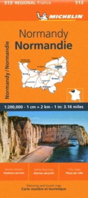 Normandy - Michelin Regional Map 513, Sheet map, folded Book