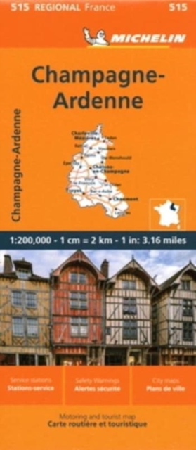 Champagne-Ardenne - Michelin Regional Map 515, Sheet map, folded Book