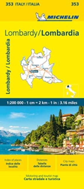 Lombardia - Michelin Local Map 353, Sheet map, folded Book