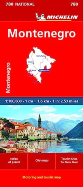 Montenegro - Michelin National Map 780, Sheet map, folded Book