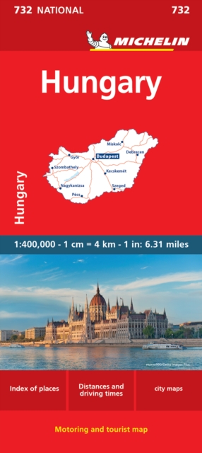 Hungary - Michelin National Map 732 : Map, Sheet map, folded Book