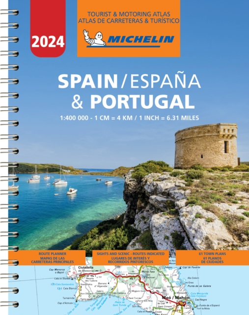 Spain & Portugal 2024 - Tourist and Motoring Atlas (A4-Spiral) : Map, Spiral bound Book