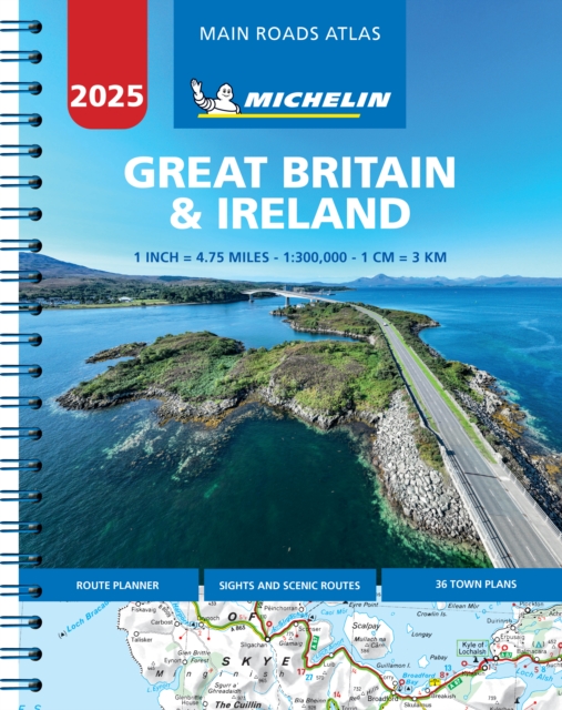 Great Britain & Ireland 2025 - Mains Roads Atlas (A4-Spiral), Spiral bound Book