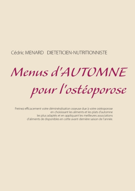 Menus d'automne pour l'osteoporose, Paperback / softback Book