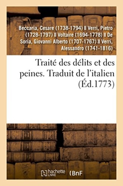 Trait? Des D?lits Et Des Peines. Traduit de l'Italien, Paperback / softback Book
