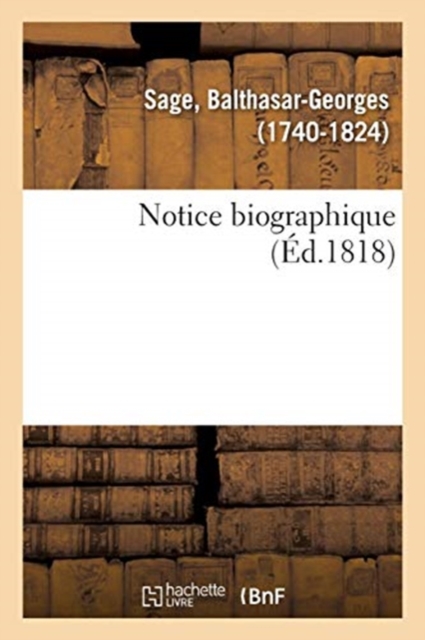 Notice Biographique, Paperback / softback Book