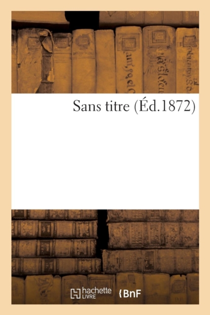 Sans Titre, Paperback / softback Book