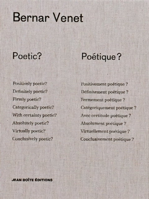 Poetic? Poetique?, Hardback Book