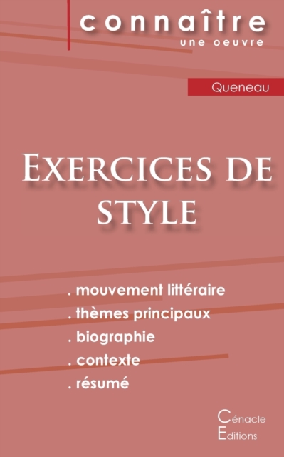 Fiche de lecture Exercices de style de Raymond Queneau (Analyse litteraire de reference et resume complet), Paperback / softback Book